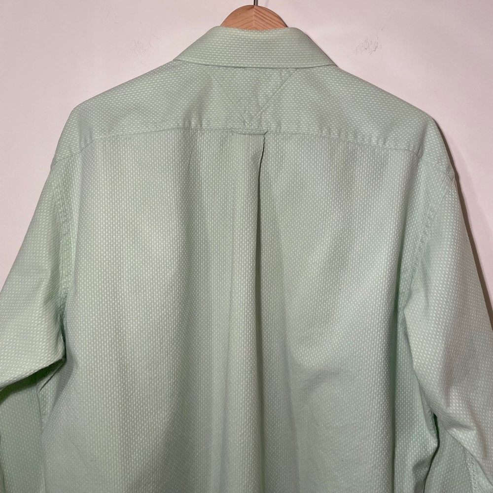 Tommy Hilfiger Mens Long Sleeve Light Green Shirt, Size XL - Picture 8 of 14